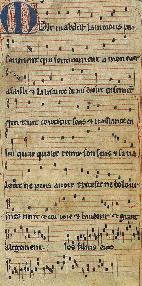a music manuscript from medieval Europe