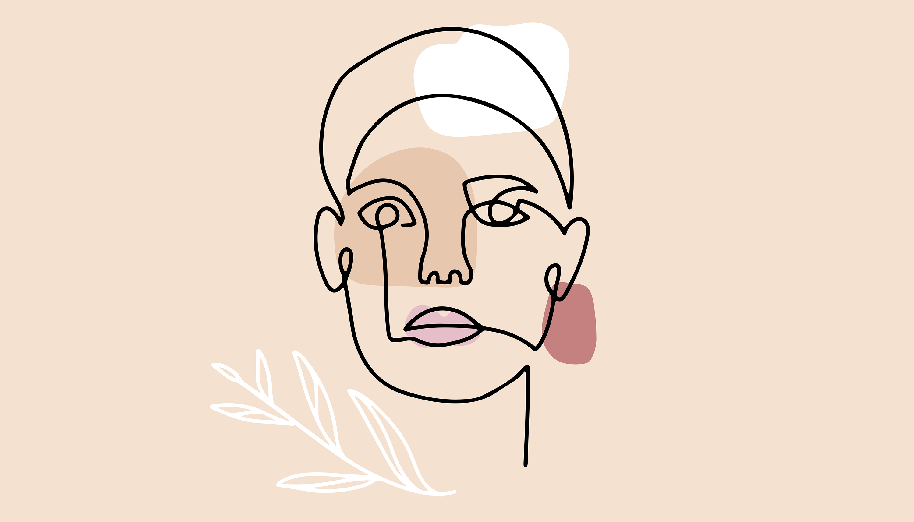 a simple continuous line drawing of a face that suggests the many dimensions of a person's personality