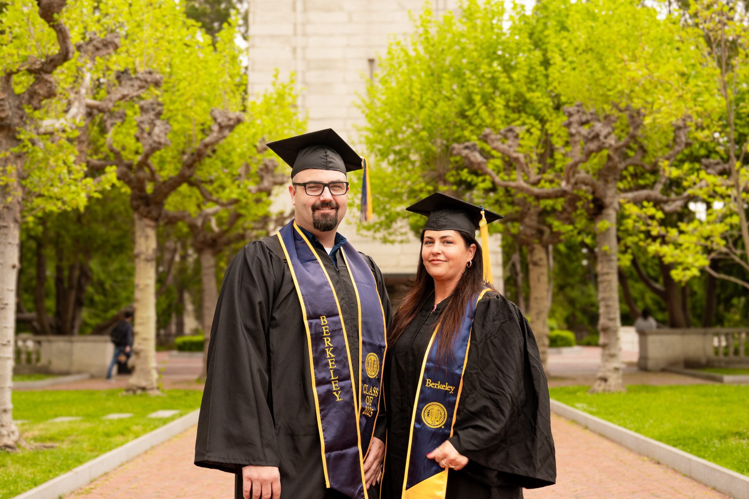Ryan and Melissa Mattson in graduation apparel