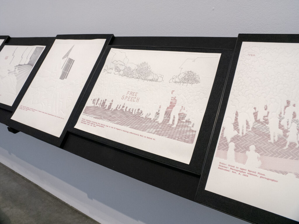 Uma foto de obras da exposição de Priyanka d'Souza.