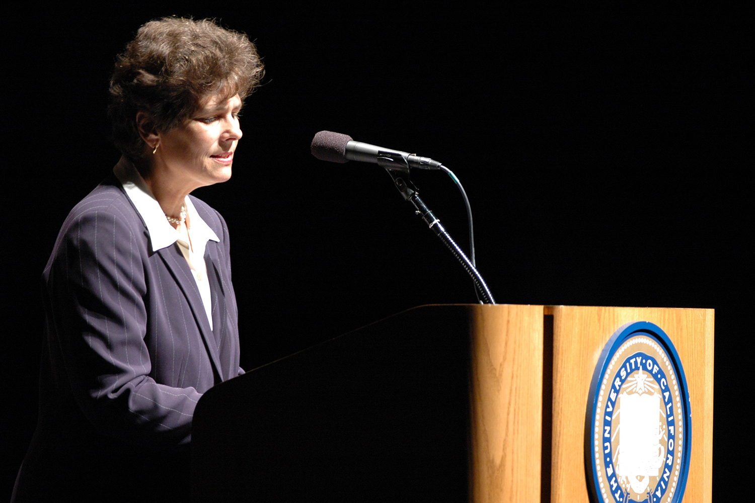 woman at podium