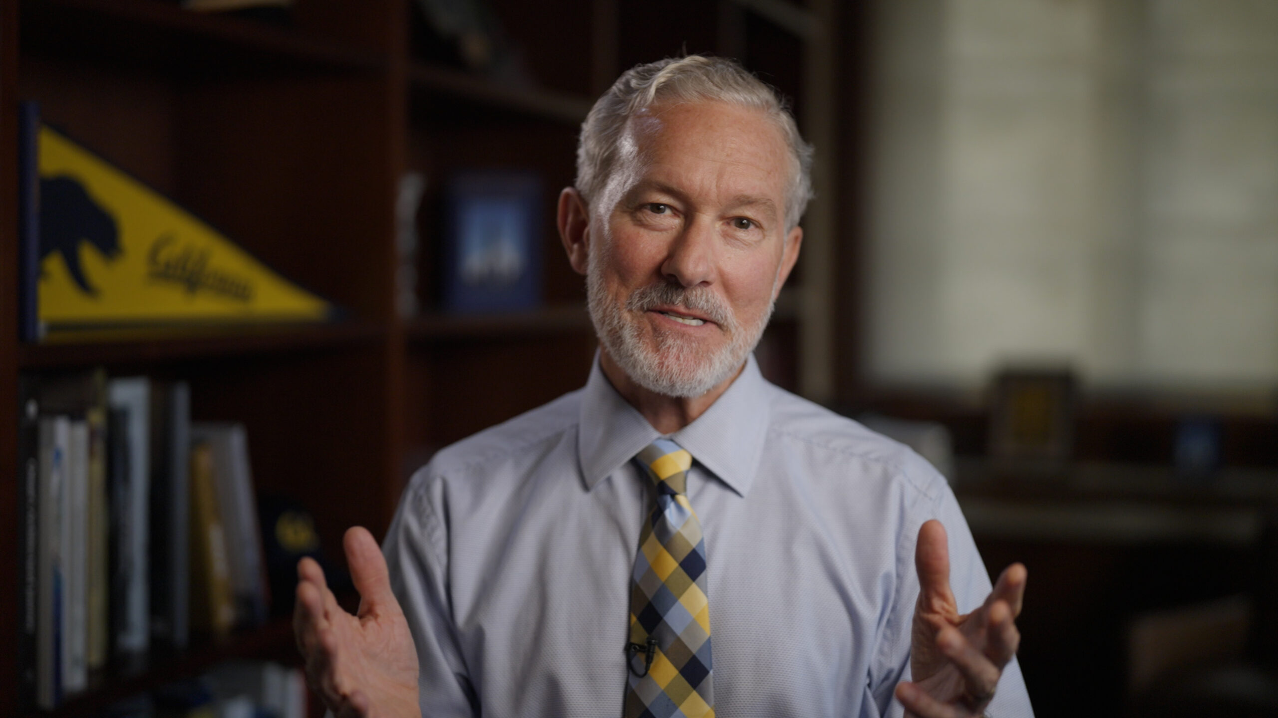 Chancellor Rich Lyons in his office.
