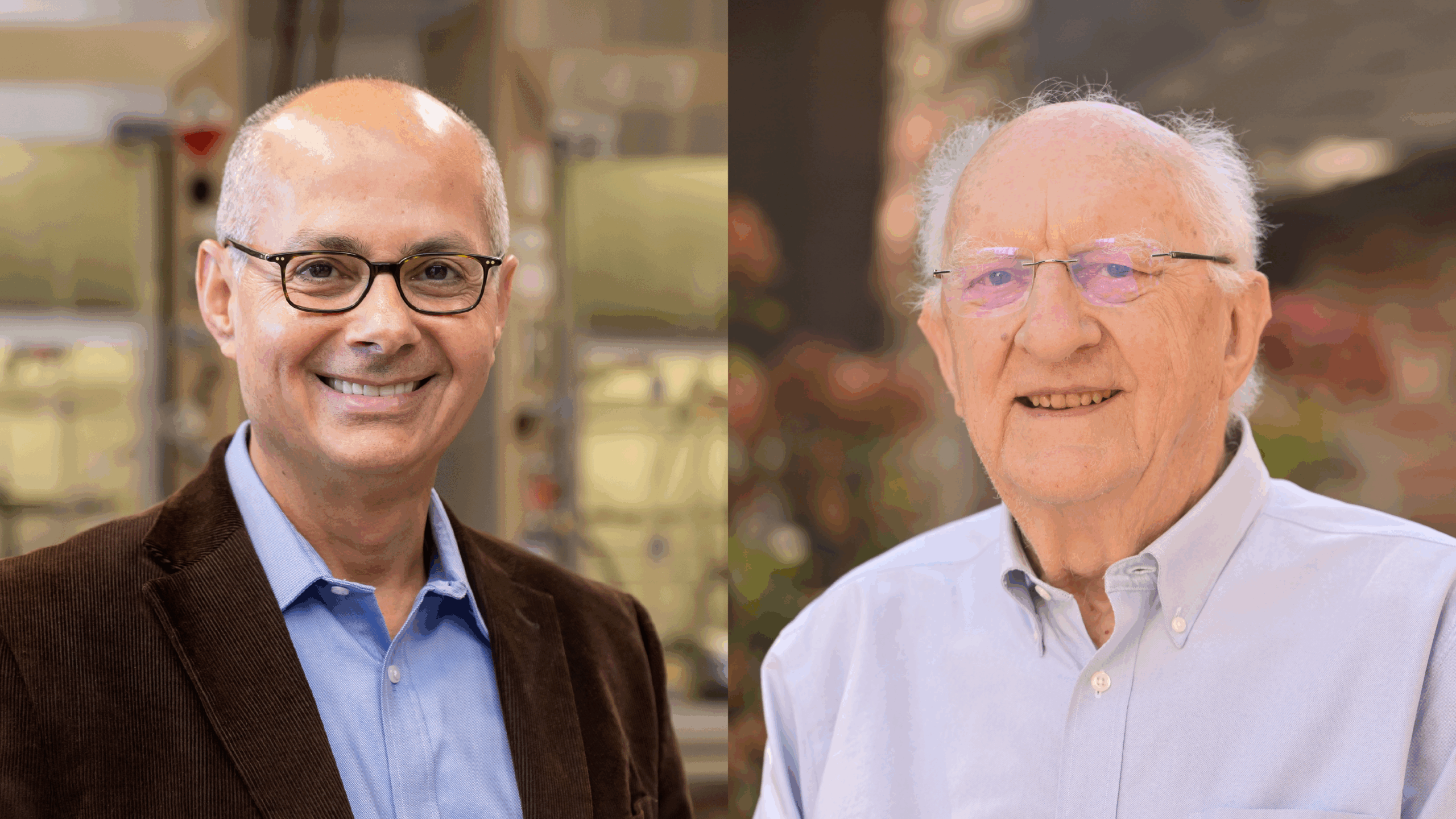 2025 Nobel Prize awardees Omar Yaghi (left) and John Clarke