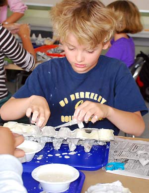 Child working on a project.