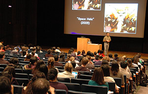 A class lecture in session.