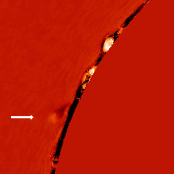 comet approaching the solar limb