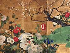 Painted Japanese panel