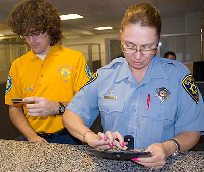 Student and staff with lost items