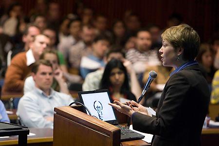 Molly Van Houweling during a teaching lecture