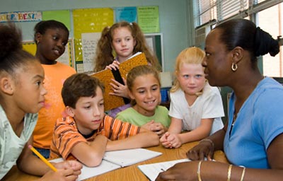 classroom with children and teacher