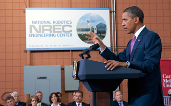 President Obama at Carnegie Mellon University.