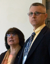 Jasmina Vujic of UC Berkeley and David LaGraffe of DOE.