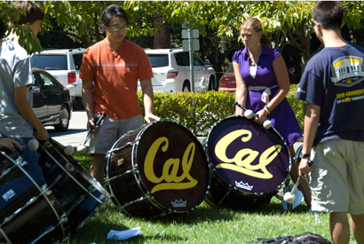 Cal Band bass drums