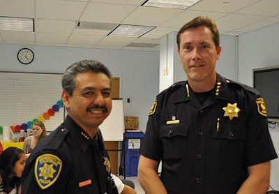 Police chiefs Mitch Celaya and Michael Meehan