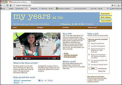 My Years At Cal website screenshot