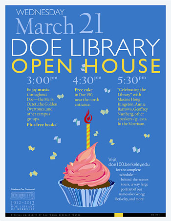 Doe Centennial celebration poster