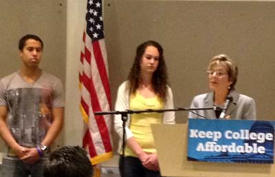 Students at press conference