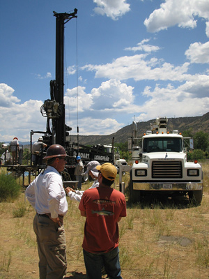 Drilling underway at the Rifle site.