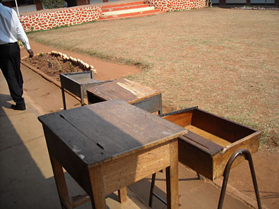 Desks at Likuni Girls School