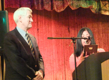 Birgeneau waits to receive his award