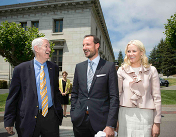 Chancellor Birgeneau, Crown Prince Haakon, Crown Princess Mette-Marit 